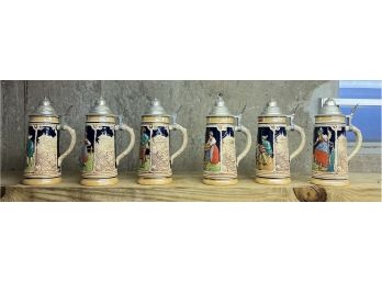 Beer Stein Collection Set Of 6