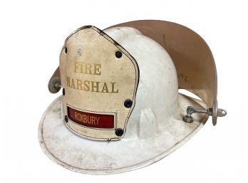 Super Chieftain Safe T Firefighters Helmet With Roxbury Fire Marshal Helmet Badge
