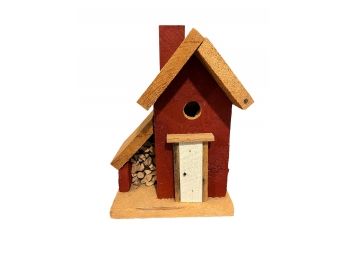 Red Cabin Style Birdhouse