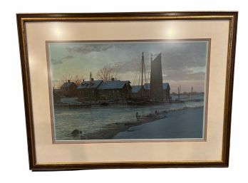 Black Rock Connecticut Pencil Signed Print By Christopher Blossom