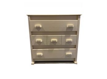 Solid Wooden Chest Of Three Drawers Painted White