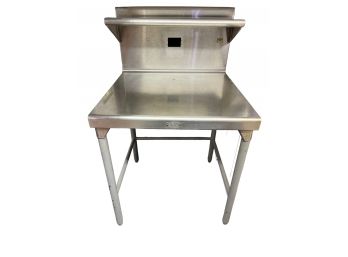 Vintage Peters & Company Stainless Steel Table With Shelf