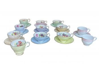 Beautiful Collection Of Paragon Fine Bone China Tea Cups & Saucers (two Cups By Liling China)