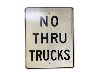 No Thru Trucks Street Sign