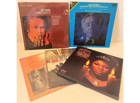 Five TAS List Favorites From Beethoven, Tosca Placido Domingo, Van Cliburn, SEALED Strauss Wolf, Etc.