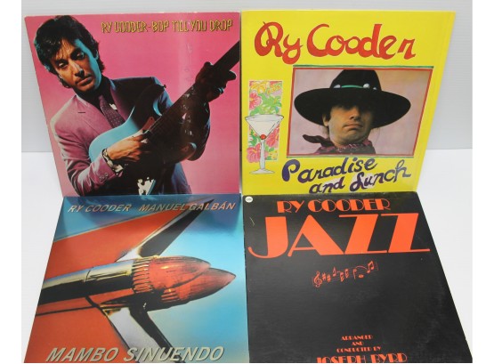 Ry Cooder Lot With Bop Till You Drop, Jazz, Mambo Sinuendo Double Album & Paradise & Lunch