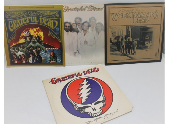 Grateful Dead Lot With Steal Your Face! Double Vinyl, Workingman's Dead, Go To Heaven & Grateful Dead's 1st