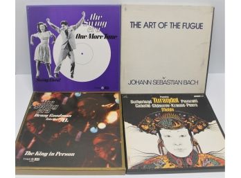 Four TAS List Boxsets With The Swing Era One More Time & Benny Goodman Into His 70s, Art Of The Fugue, Mehta