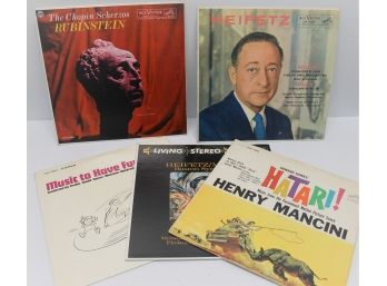Five TAS List Recordings With Henry Mancini, Rubinstein, Two From Heifetz, Music To Have Fun By