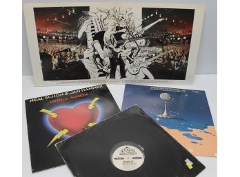 Record Lot W/ DBX Maxi-Single, ELO Half-Speed Master, Neal Schon & Jan Hammer & Dire Straits Double Live Album