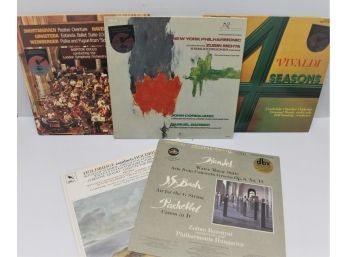 Five Imported TAS List Dbx Digitally Recorded Albums W/ Zoltan Rozsnyai, Holdridge, Zubin Mehta, Morton Gould