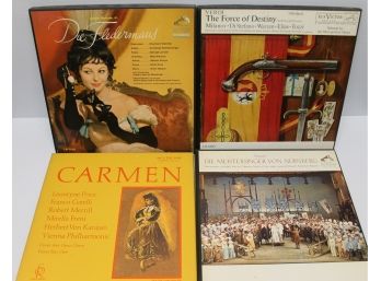 Four TAS List RCA Red Seal Boxsets With Carmen, Verdi The Force Of Destiny, Die Fledermaus, Wagner Die Meister