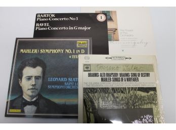 Four Rare TAS List Classics From Mahler Bruno Walters, Leonard Slatkin Import Pressing, Katchen Bartok, Etc