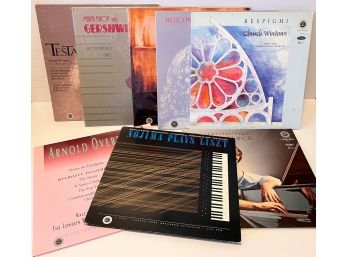 Lot Of Eight From Reference Records With Steven Gordon 45rpm, Respighi 45rpm, Arnold Overtures, Holst, Etc.