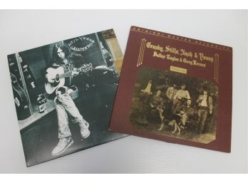 Crosby, Still, Nash & Young Deja Vu MFSL Original Master Recording & Neil Young Dbl Vinyl Greatest Hits W/45