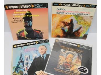 RCA Victor Red Seal Lot Of Four TAS List Records SEALED Heifetz / Munch 200g, Bartok, Prokofieff, Rubinstein