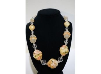 Crystal And Glass Bead Necklace