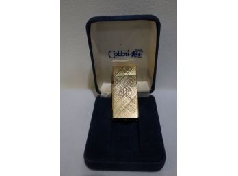 Calibri Gold Tone Vintage Lighter Engraved (Untested)