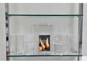 Set Of Ten Crate & Barrel Acrylic Block Tabletop Picture Frames