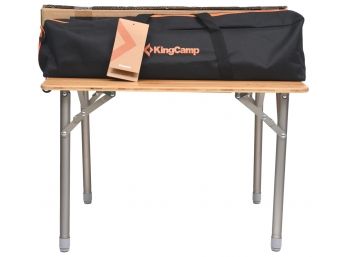 NEW! Set Of Two KingCamp 2-4 Person Bamboo Folding Portable Picnic Camping Table