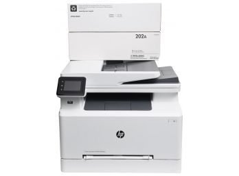 HP Color LaserJet Pro MFP M281fdw And Two New Replacement Ink Cartridges