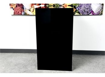Large Black Laminated Cube Pedestal Display Stand