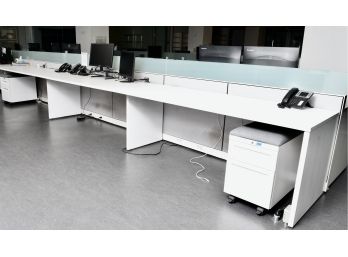 Allsteel Laminate Triple Desk Work Station (READ DESCRIPTION)**