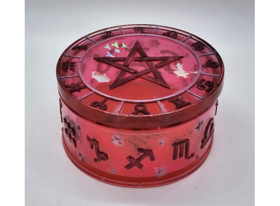 Hand Made Pink Resin Box With Pentagon & Nice Saying Inside