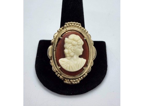Lovely Vintage Cameo Pin Or Brooch