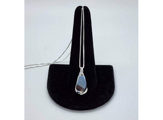 Swarovski Crystal Pendant Necklace In Sterling