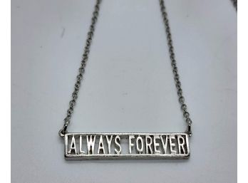 Zara Silver Always Forever Necklace