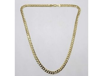 Premium Yellow Gold Over Sterling Cuban Chain Link Necklace