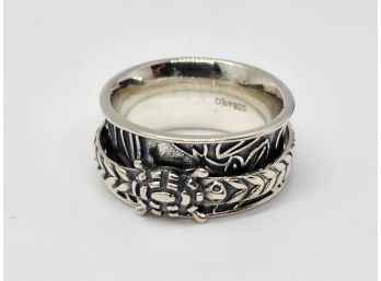 Size 6 Sterling Turtle Spinner Ring