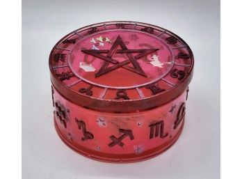 Hand Made Pink Resin Box With Pentagon & Nice Saying Inside