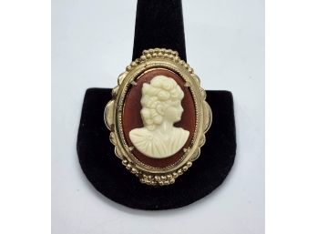 Lovely Vintage Cameo Pin Or Brooch