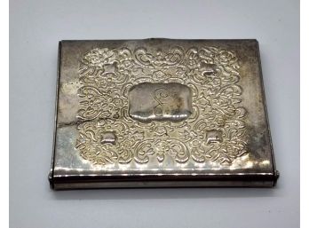 Rare Vintage Godinger Silver Plate S Monogram Photo Case
