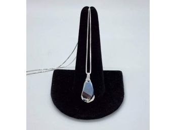 Swarovski Crystal Pendant Necklace In Sterling