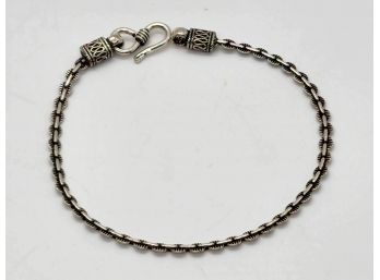 Bali Bracelet In Sterling With Hook Closure