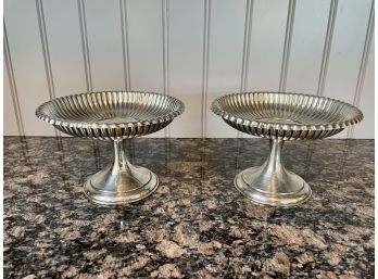 Pair Of Weighted Gorham Sterling Compotes