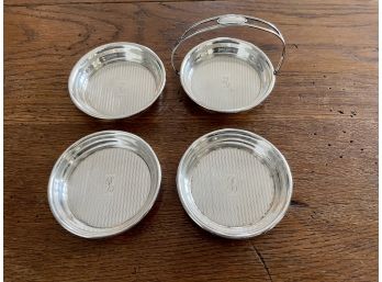 Four Petite Sterling Silver Nesting Plates