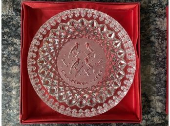 Waterford Christmas 1987 Crystal Plate With Original Box