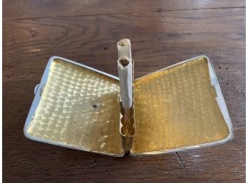 Early 1900s Cigarette Case With Gold Plated Interior