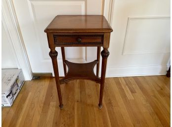 Vintage Small Wood Square Side Table