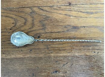 Early 1900s Sterling Silver Cocktail Stirrer With Pick End