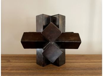 Large Modern Designed Dark Metal Decorative Sculpture
