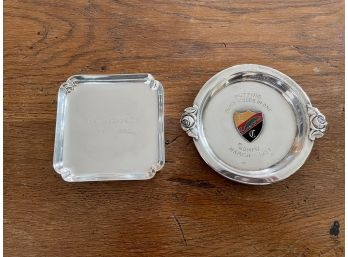 Pair Of Petite Sterling Trophy Plates