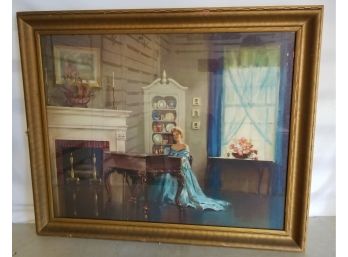M Ditlef 'Song Of Love' Lithograph Framed Print
