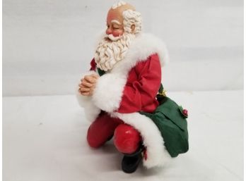 1995 Kneeling Santa Giving Thanks At Christmas  Clothtique Originals