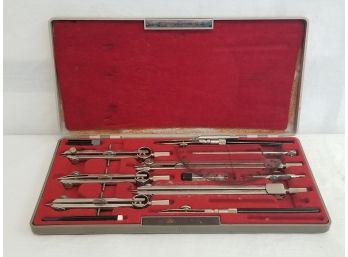 Vintage Precision Drafting Tool Compass Set By Lafayette 99-7003 - Made In Germany