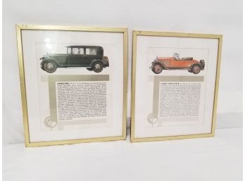 Antique Car Framed Wall Pictures